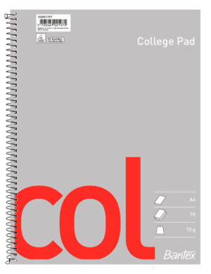 Bantex - Col College Pad, Unruled, Unpunched