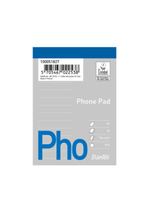 Bantex - Telefonblokk, A7 Med Forside