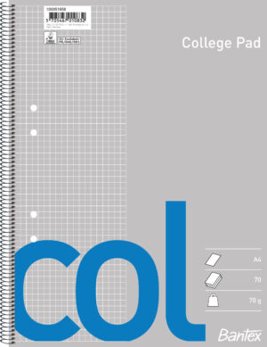 Bantex - Col College Pad, Squared, Swedish Punched Holes