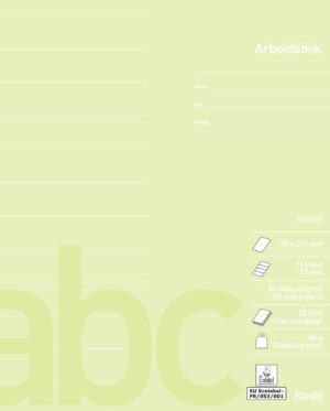 Bantex - Arbetshäfte Norsk Standard 17X21 Varannan Sida Linjerad 11 Linjer