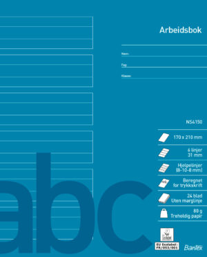 Bantex - Arbetshäfte Norsk Standard 17X21 6 Linjer (8+10+8)