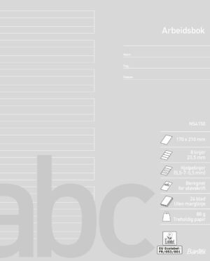 Bantex - Arbetshäfte Norsk Standard 17X21 8 Linjer (5,5+7+5,5)