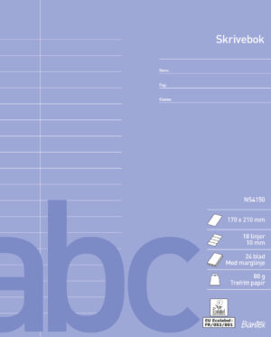 Bantex - Skrivhäfte Norsk Standard 17X21 Linjerat 10 Mm