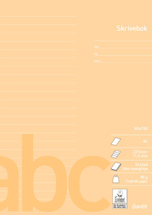 Bantex - Skrivehæfte Norsk Standard A4, 23 linjer