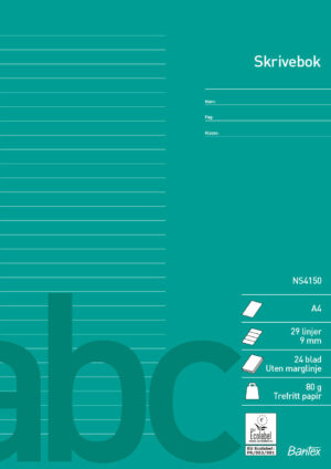Bantex - Skrivehæfte Norsk Standard A4, 29 linjer