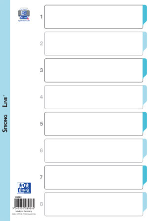 Strong-Line® Register A4 PP 1-8