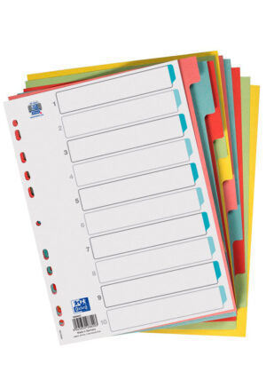 Oxford - Karton fanekort A4 10-delt