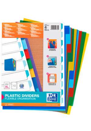 Oxford - Divider Coloured A4 Pp Maxi Pp 10 Tabs