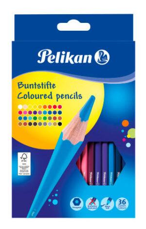 Pelikan - 36 Farveblyanter, 6-kantet
