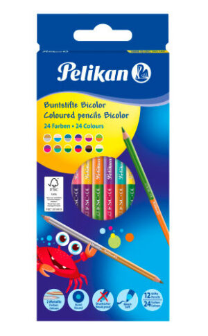 Pelikan - 12 Farveblyanter Duo 3mm