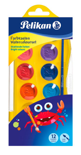 Pelikan - 12 Vandfarver Junior Sæt