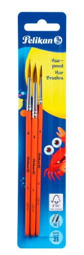 Pelikan - Pensler Lakeret Træ Str. 4/6/8