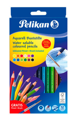 Pelikan - 12 Akvarel Farveblyanter