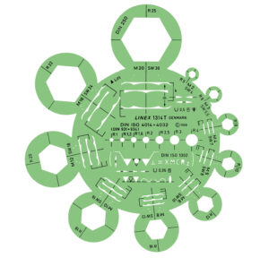 Linex - 1314T møtrik- og afrundingsskabelon