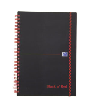 Oxford - Black n´Red, PP, A5, linieret