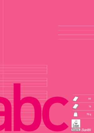 Bantex - Skolehefte A4 32S 70G ½Blank ½Hus