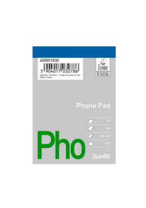 Bantex - Telefonblokk, A7