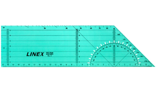 Linex Technical Ruler Linex - Geo-Ruler - kombineret lineal og geometritrekant - Hamelin