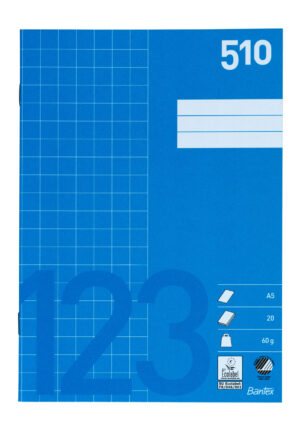 Bantex - Skolehæfte A5 510 10x10 kvadreret
