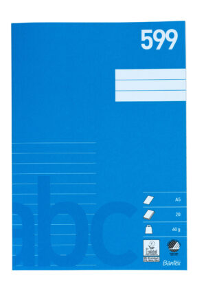 Bantex - Skolehæfte A5 599 Ulinjeret/linjeret