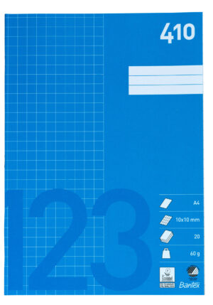 Bantex - Skolehæfte A4 410 10x10 kvadreret