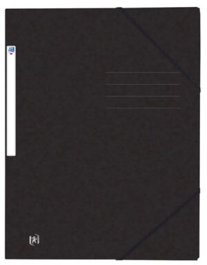 Oxford - Top File+ Elasticated  3-flap Folder A4 Black Filmx10