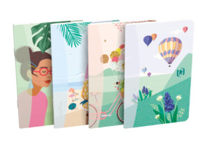 Oxford - Horizons-notesbog 9x14 cm med blødt omslag, linjeret, 60 sider, assorterede billeder