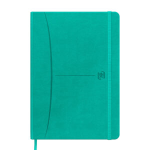 Oxford - Signature A5 Hardback Cover Casebound Journal Notebook 5mm Squares160 Pages Turquoise Scribzee Compatible