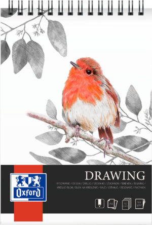 Oxford - A4 Kunsttegneblok, 50 ark, 160 g, dobbeltspiral