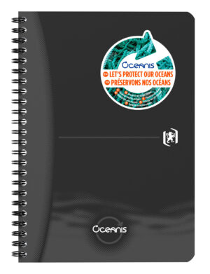 Oxford - OFFICE OCEANIS A5 notesbog i genanvendt PP med dobbeltspiral, 180 sider, linjeret , Scribzee kompatibel