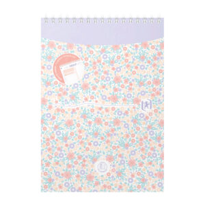 Oxford - Floral Daily Planner Notepad A5 Specific Ruling 140 Pages Twin-wire Card Cover Floral Design