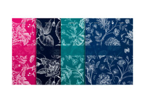 Oxford - Romance A6 Soft Card Cover Stapled Notepad Ruled 160 Pages Assorted Designs