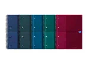 Oxford - International A4+-notesbog med hårdt omslag og dobbeltspiral, 160 sider med 5 mm tern, SCRIBZEE-kompatibel, 30. specialudgave i assorterede farver