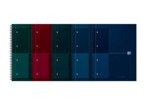 Oxford - International A4+-notesbog med hårdt omslag og dobbeltspiral, 160 linjerede sider, SCRIBZEE-kompatibel, 30. specialudgave i assorterede farver