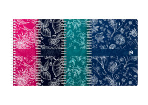 Oxford - Romance A5-notesbog med blødt omslag og dobbeltspiral, 120 linjerede sider, fås i assorterede design, SCRIBZEE-kompatibel